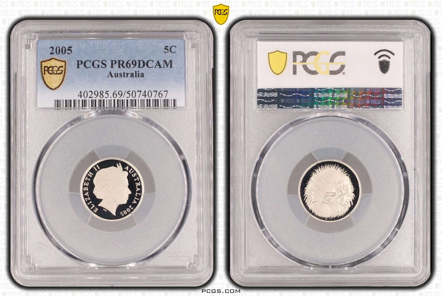 Five Cent, 2005, PCGS PR69DCAM