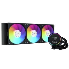 COOLLEO ICE FAIRY 360 DIGITAL ARGB 360MM AIO CPU COOLER,THREE-PHASE NINE-STAGE WATER PUMP 300W TDP LIQUID CPU COOLER FOR AMD AM4/A