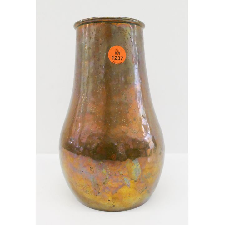 Keswick Hammered Copper Arts & Crafts Vase- 8.5'' (has been polished)