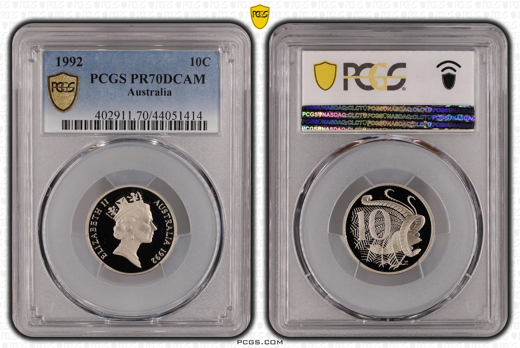 1992 Australia Ten Cent, 10c PCGS - PR70DCAM POP 19/0 -414