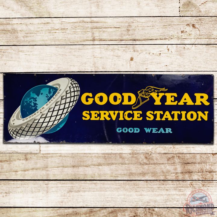 6' Goodyear Service Station SSP Sign w/ World & Wingfoot Logos - 8