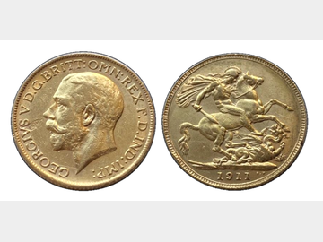 1911 GEORGE V LONDON MINT GOLD SOVEREIGN