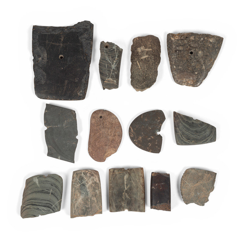 Pendant, Gorget, Pipe, and Bar Amulet Fragments