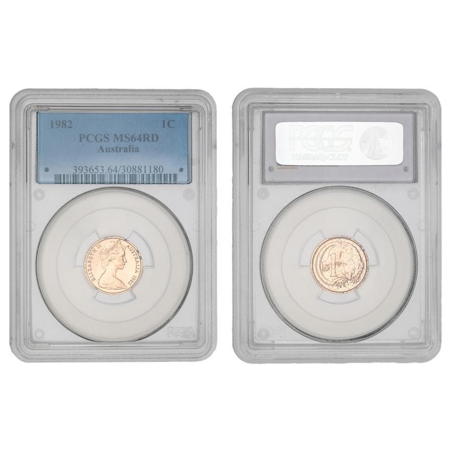 85 · Elizabeth II, One Cent, 1982, PCGS MS64RD