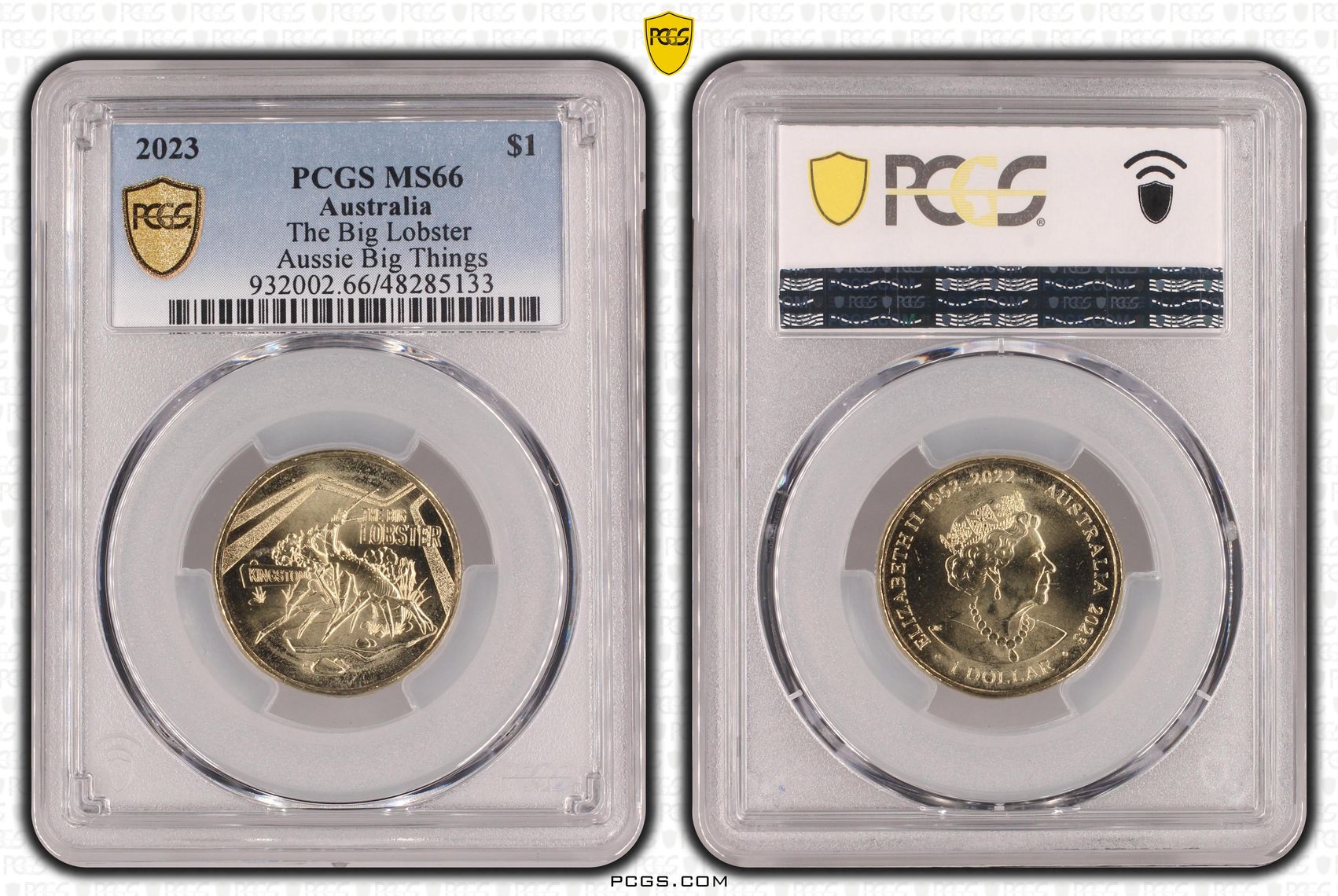 The Big Lobster Aussie Big Things, One Dollar, 2023, PCGS MS66