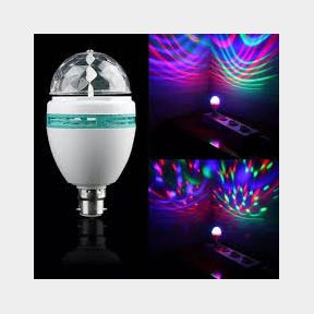 LED Full Colour Rotating Light Bulb - E27 Bayonet - Party Light Bar 9902038304345 - 51748/20095 SN B2 (S7)