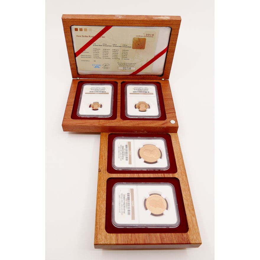 South Africa Gold First Strike Proof Krugerrand Set 2010, NGC PF69 Ultra Cameo