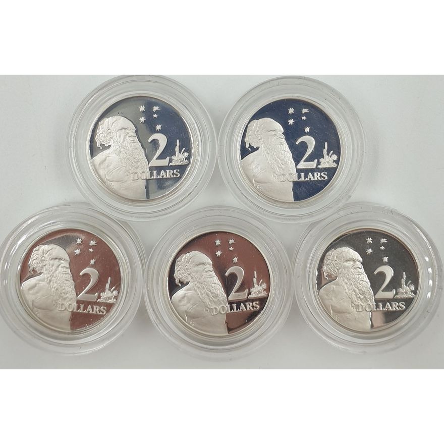 Aus. Silver $2 Coins (x5)