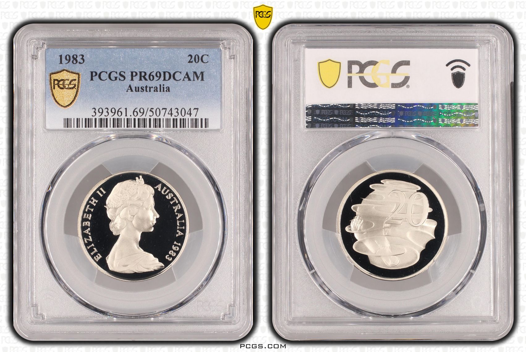 Twenty Cent, 1983, PCGS PR69DCAM