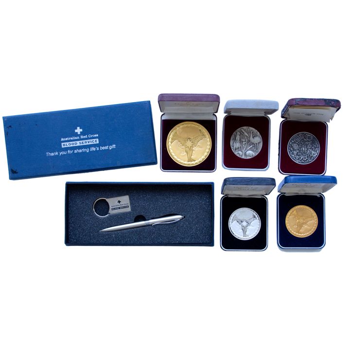 Accumulation, Australian Red Cross Blood Service Medallions,