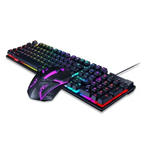 Gaming Keyboard and Mouse Set Rainbow Set | KEYBOARD CRACKED