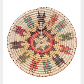 Butterfly Themed Navajo Basket By Sally Black