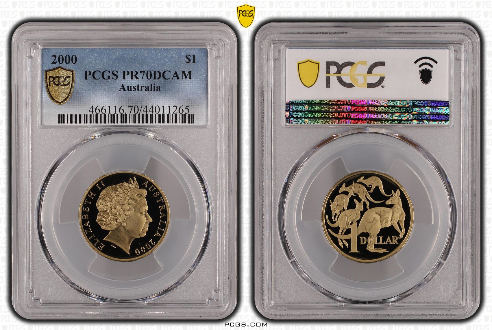 2000 Australia One Dollar, $1 Proof PCGS - PR70DCAM POP 24/0 -265