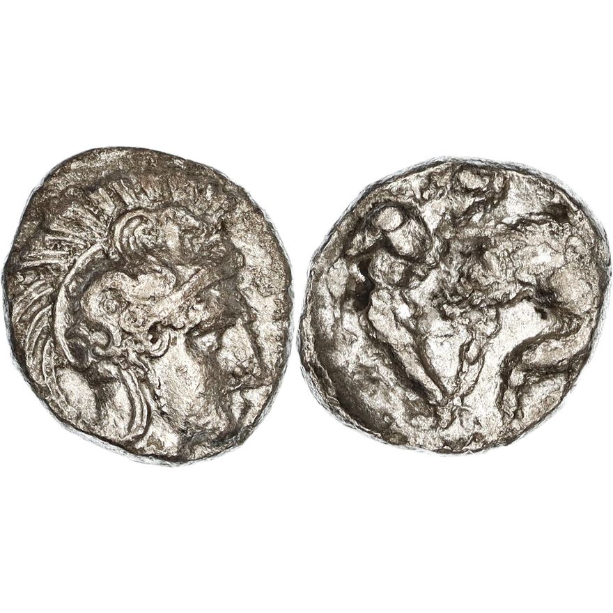 Lucania, Herakleia, Silver Diobol, 433-330 BC,  VF