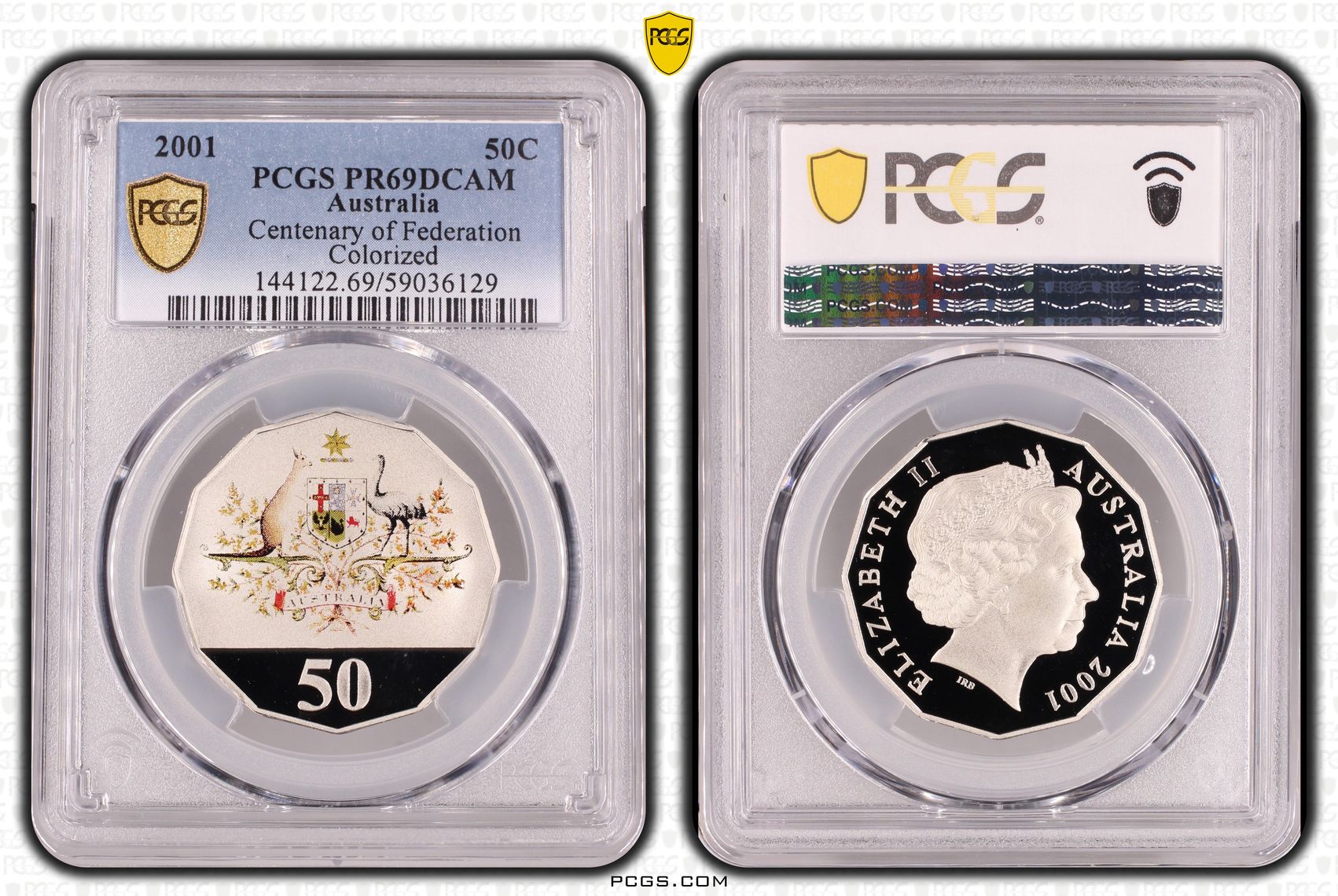 Centenary of Federation Colourised, Fifty Cent, 2001, PR69DCAM