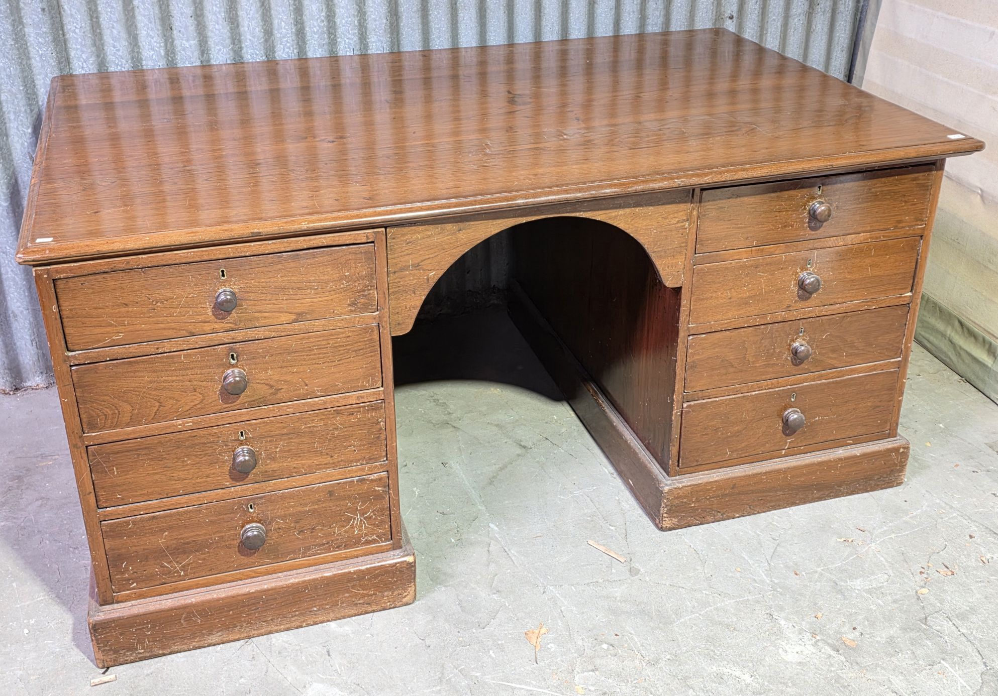 230 · LARGE TWIN PEDESTAL DESK