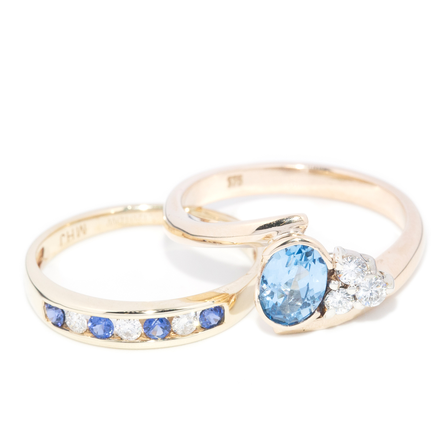 Two Yellow Gold Rings in 9ct & 10ct Gold