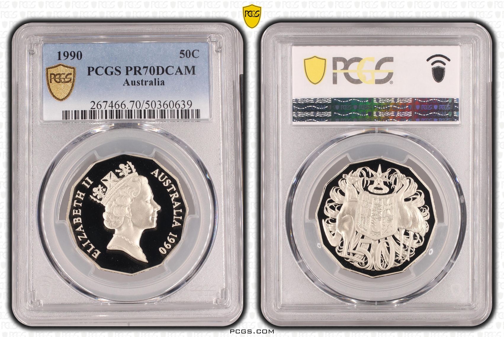 Fifty Cent, 1990, PCGS PR70DCAM
