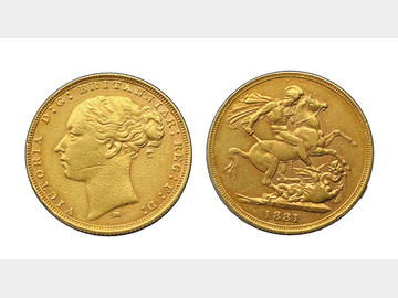 1881 VICTORIA YOUNG HEAD MELBOURNE MINT GEORGE & DRAGON GOLD SOVEREIGN