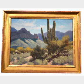 "Back Lit Sagauro" An Original Oil Painting By Ralph Oberg