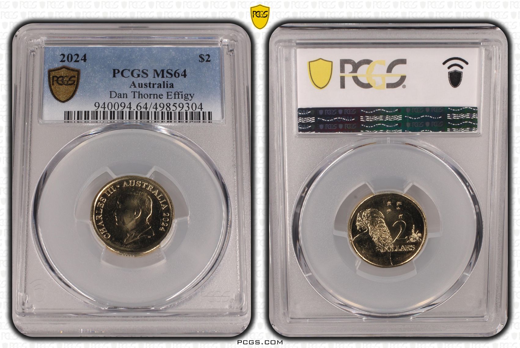 Charles III, Dan Thorne Effigy , Two Dollar, 2024, PCGS MS64