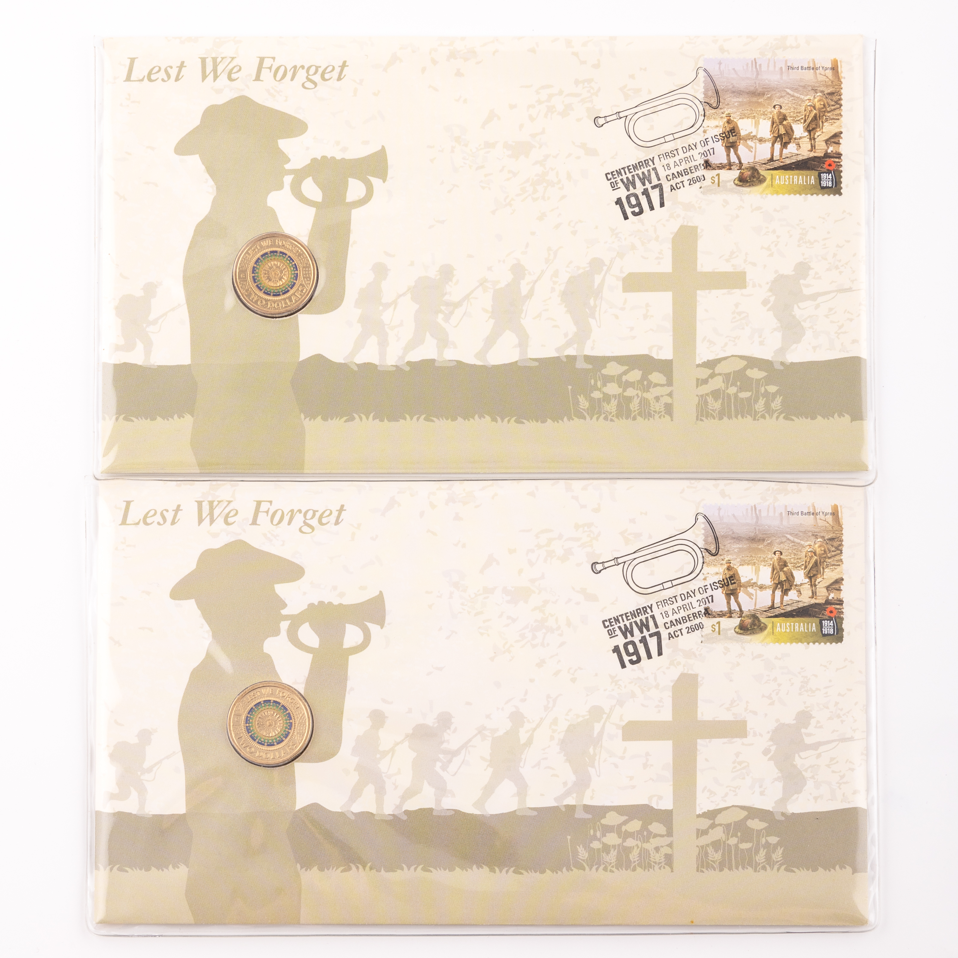 Elizabeth II, Lest We Forget, Two Dollars, 2017, UNC