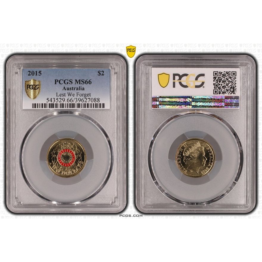 Lest We Forget Colorized, Two Dollar, 2015, PCGS MS66