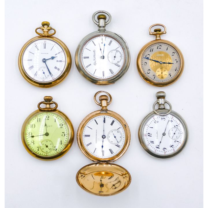 Box 6pc Antique Pocket Watches