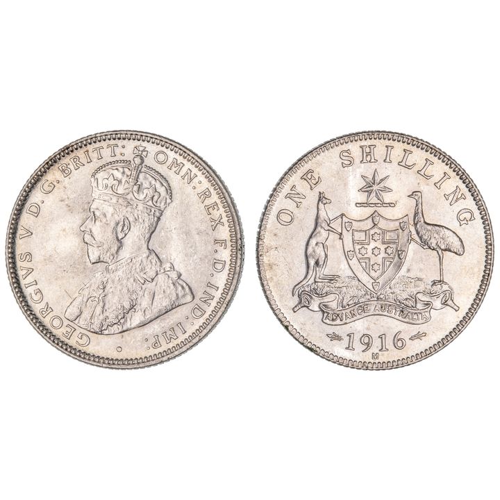 George V, Shilling, 1916-M, CHU