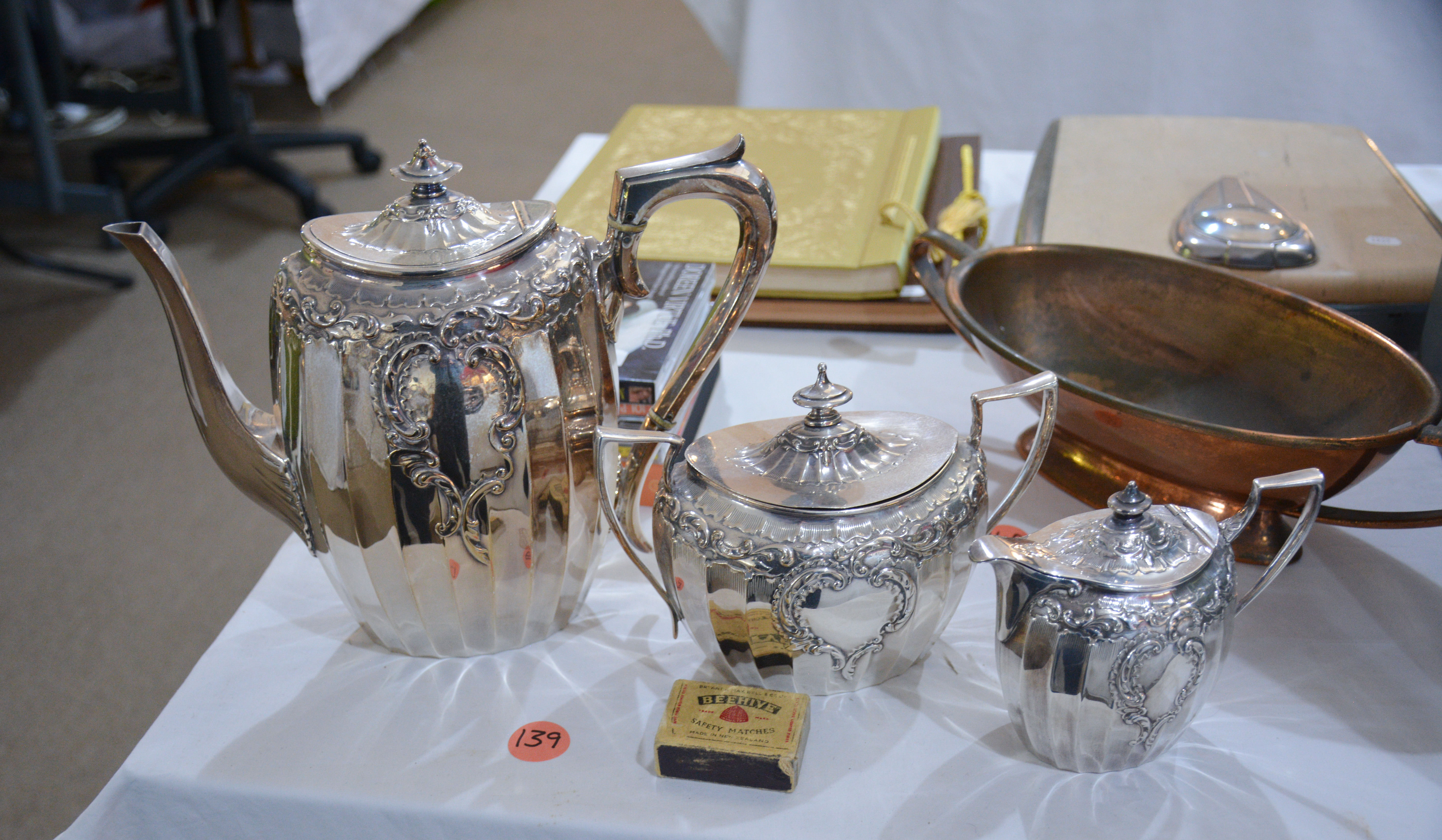 Silver Plated Tea/Coffee Pot and Sugar — NZ auction result