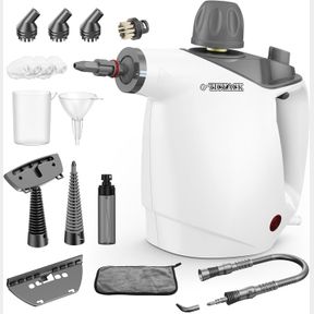 HANDHELD STEAM CLEANER, STEAM CLEANER WITH 16 PCS ACCESSORY & SAFETY LOCK, 500ML LARGE CAPACITY NATURAL SURFACE STEAM FOR CLEANING