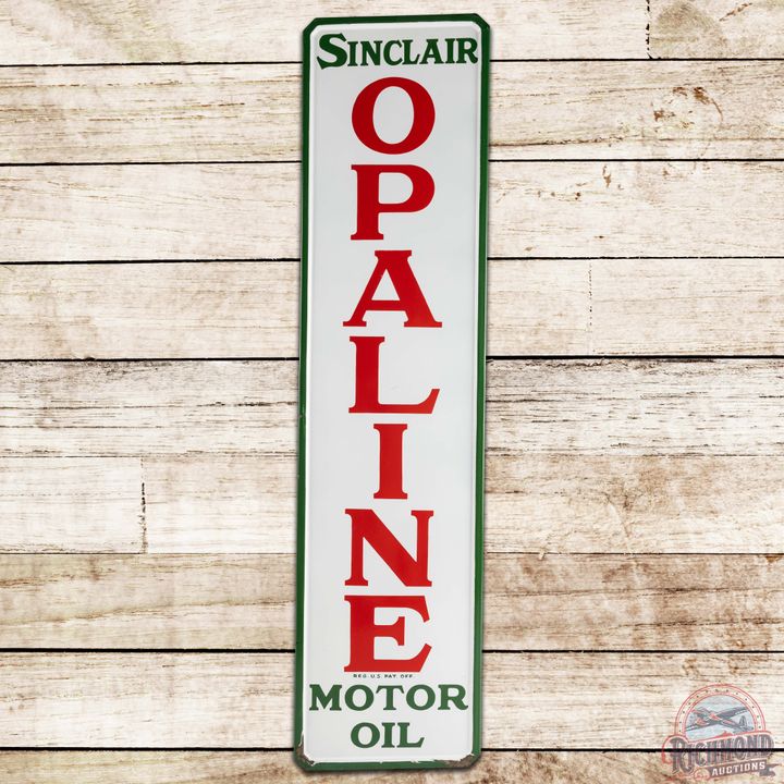Sinclair Opaline Motor Oil Self-Framed SS Porcelain Sign