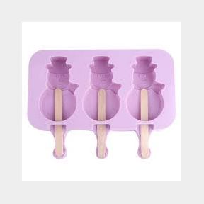 Silicone Ice Cream Mould-Snowman-3 Piece | SJ 51663/70551 B1 (S7 SB)