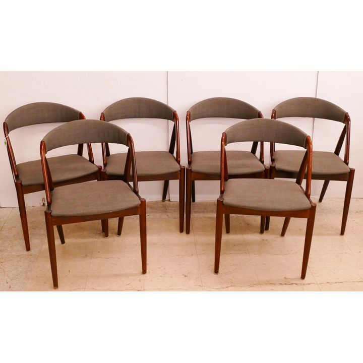 Set 6pc Kai Kristiansen Rosewood Midcentury Dining Chairs- 30x20x20''
