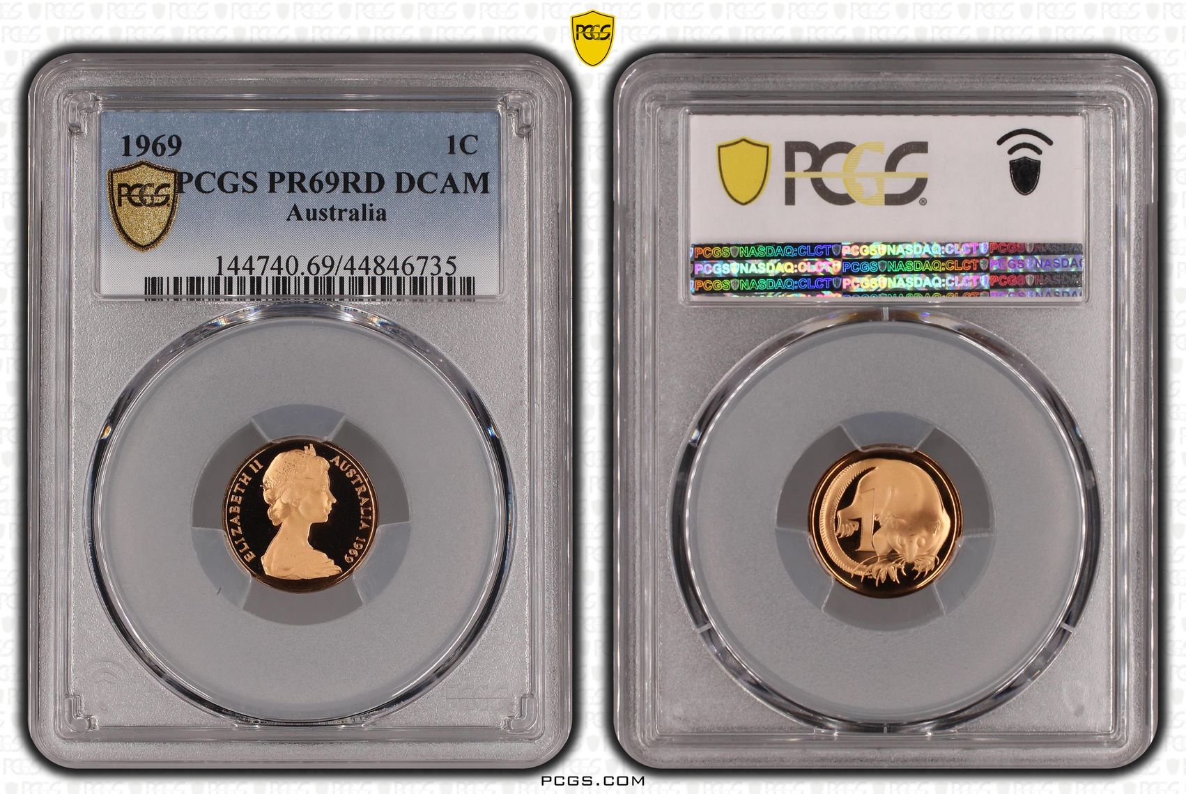 One Cent, 1969, Pcgs Pr69dcam