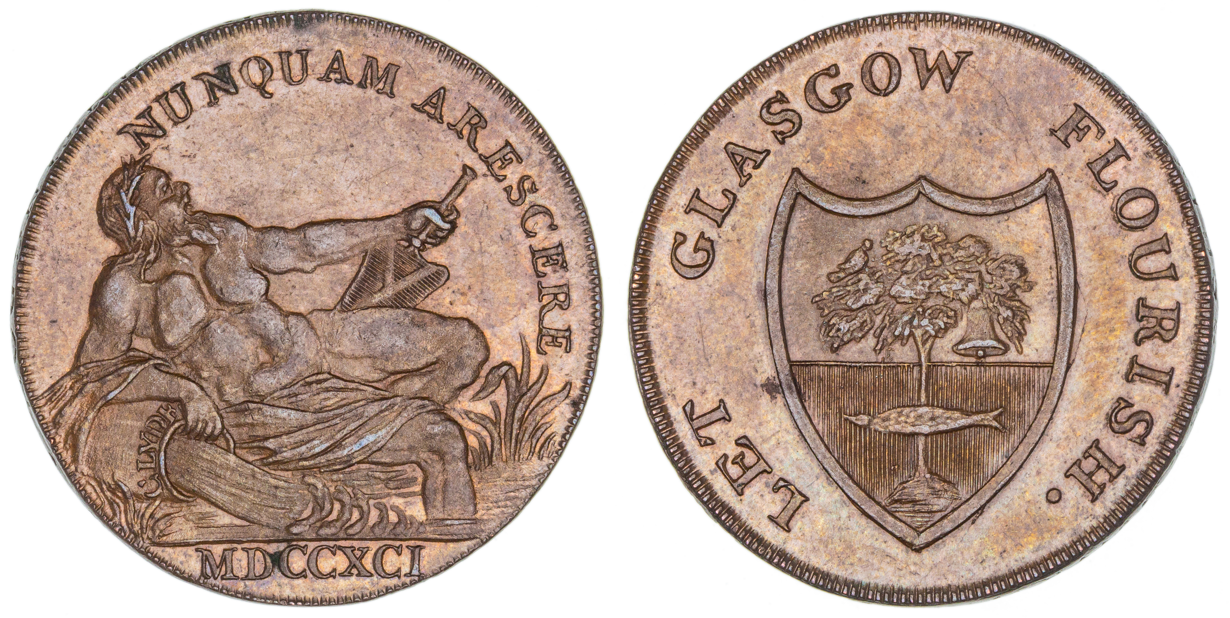 Great Britain, Halfpenny, 1791, aUNC