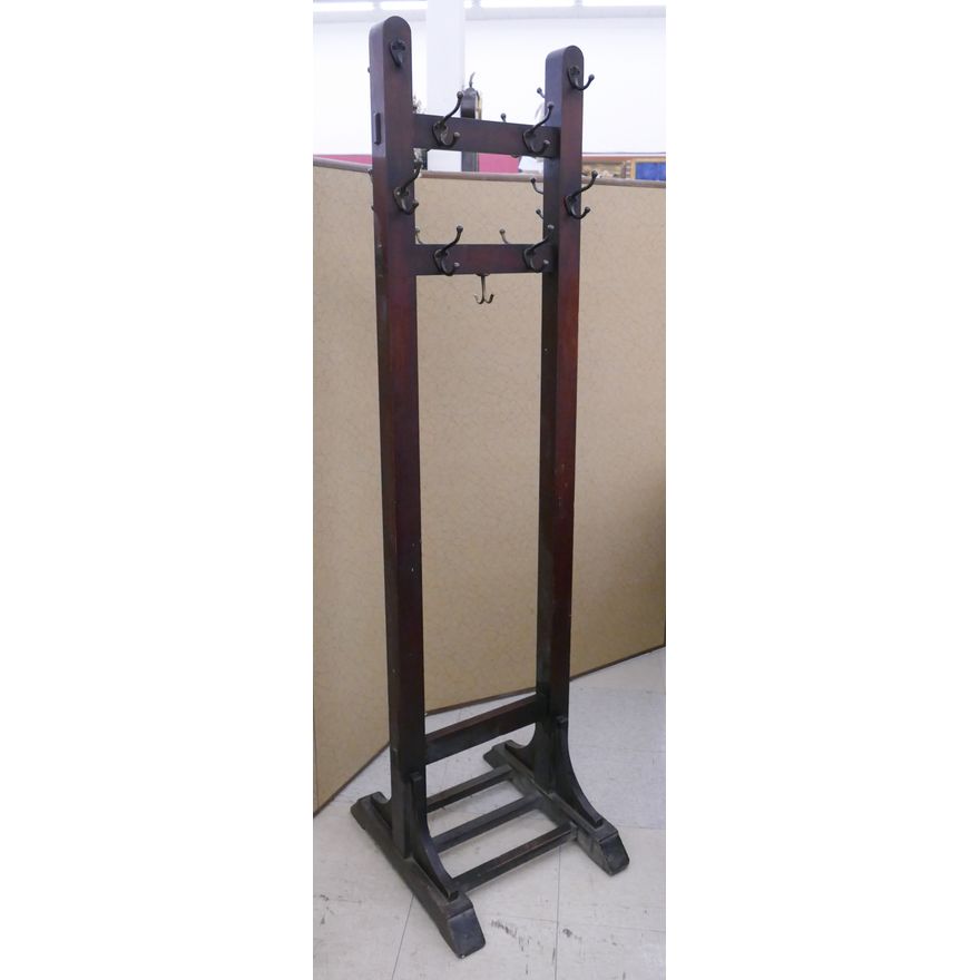 Antique Arts & Crafts Coat Rack - 68x18x20''