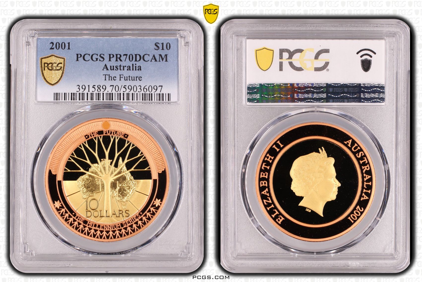 The Future, One Dollar, 2001, PCGS PR70DCAM