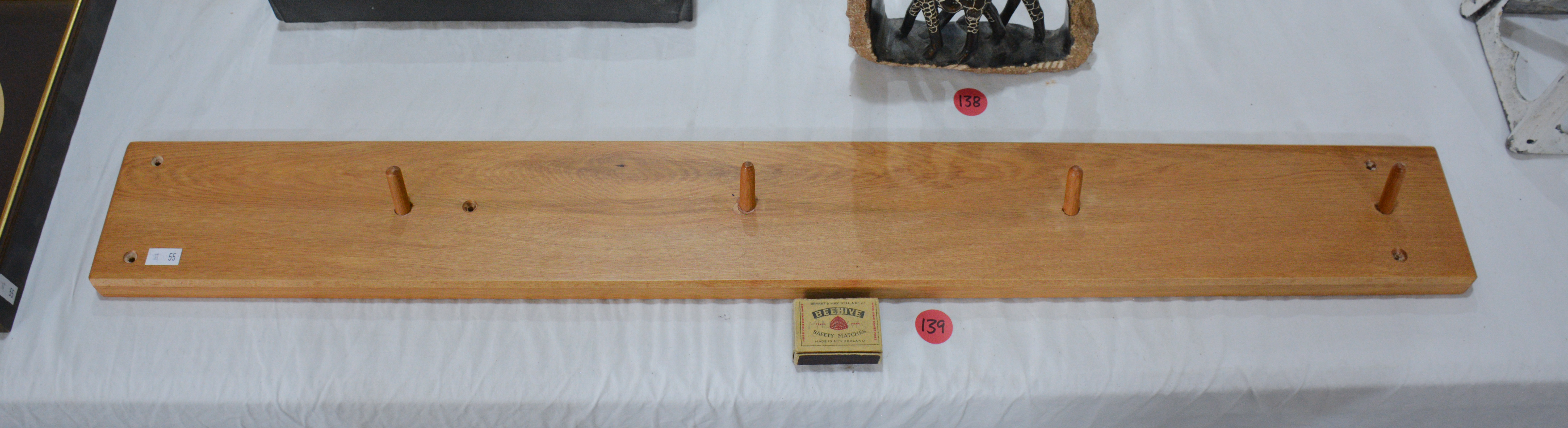 Wood Coat Rack - Wall Hanging — NZ auction result