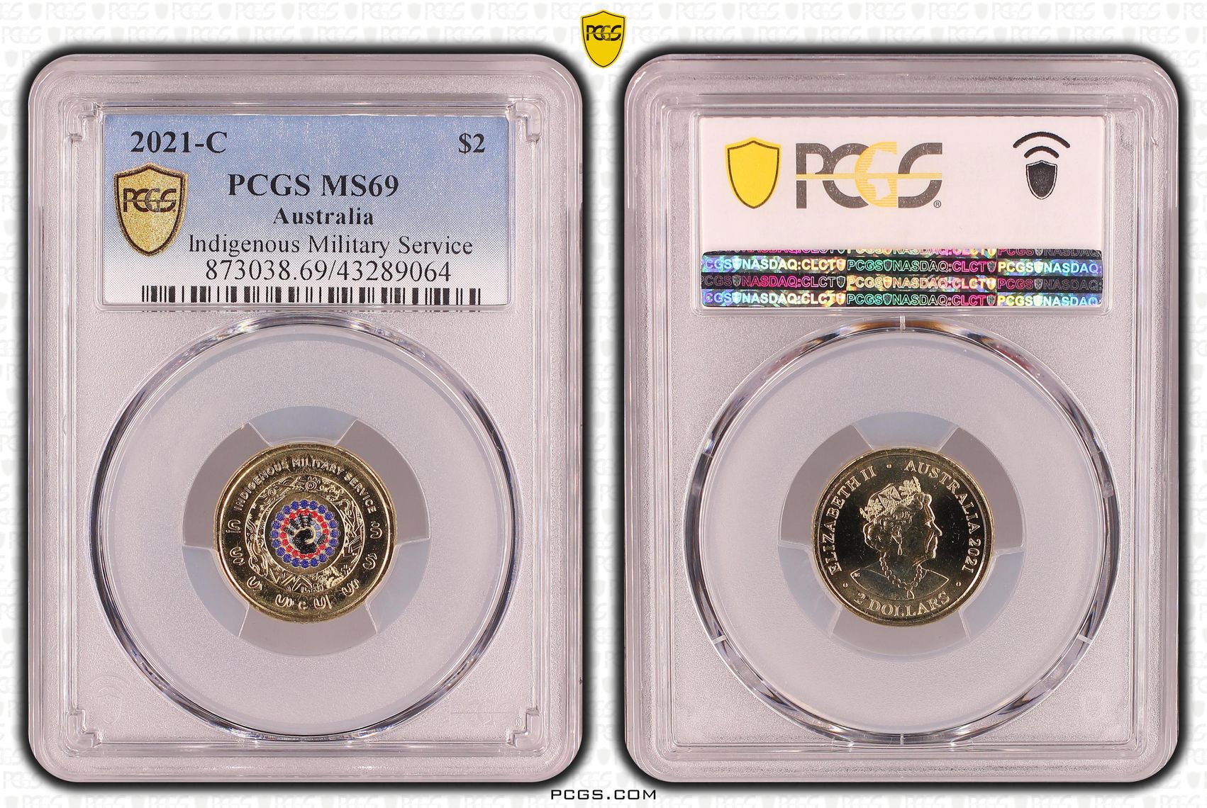 Indigenous Military Service - Colorized, Two Dollar, 2021-C, PCGS MS69