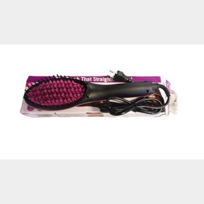 Simply Straight Ceramic Hair Straightening Brush Black/Pink - Hair Brush