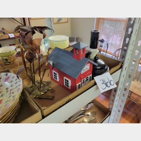 Branson made school house, and other serving containers