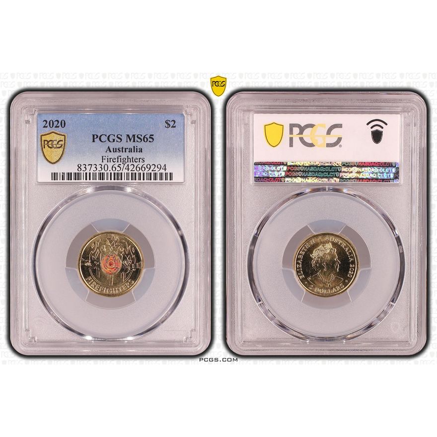 Firefighters, Two Dollar, 2020, PCGS MS 65
