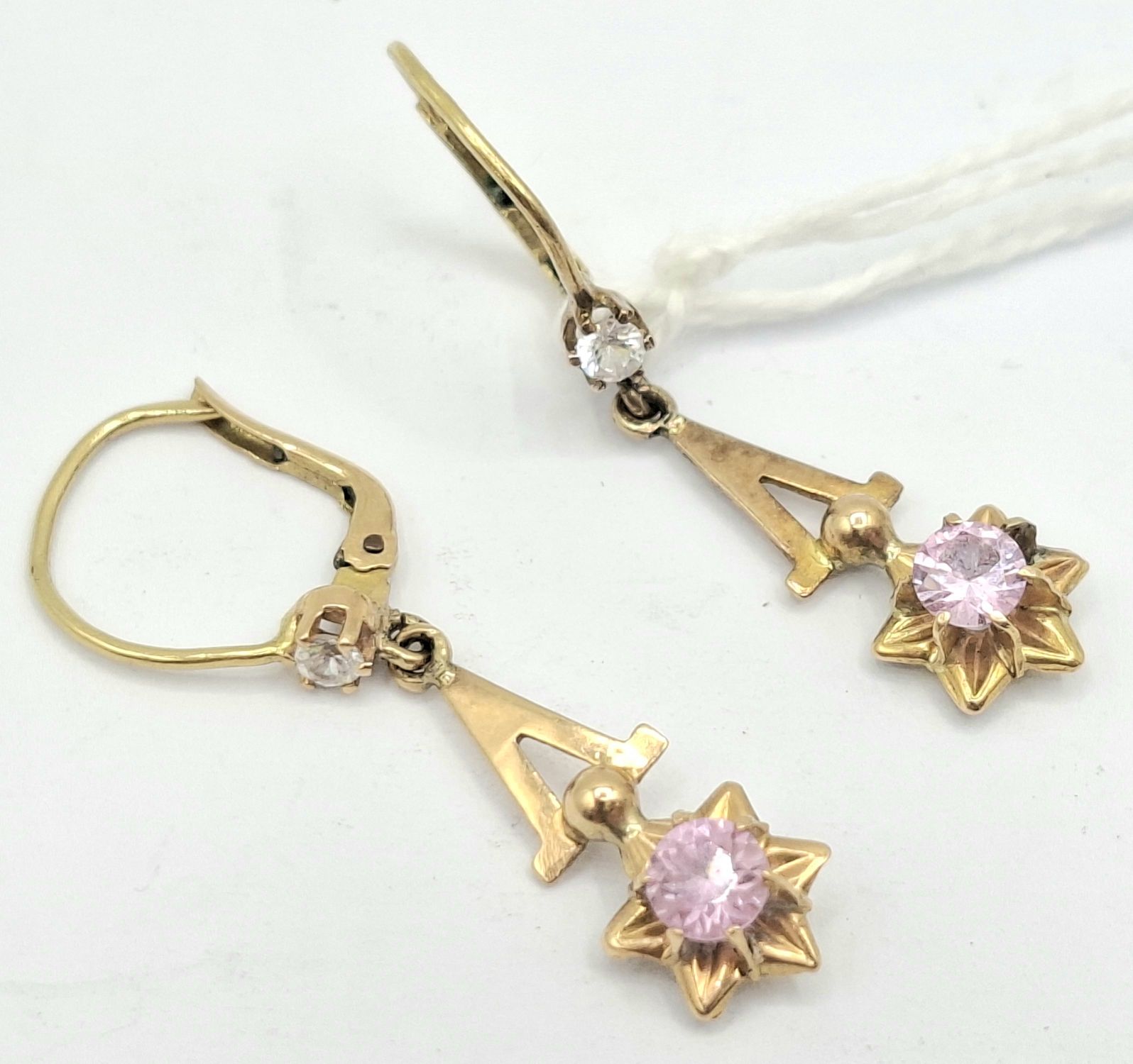 215 · 18CT PINK SAPPHIRE EARRINGS