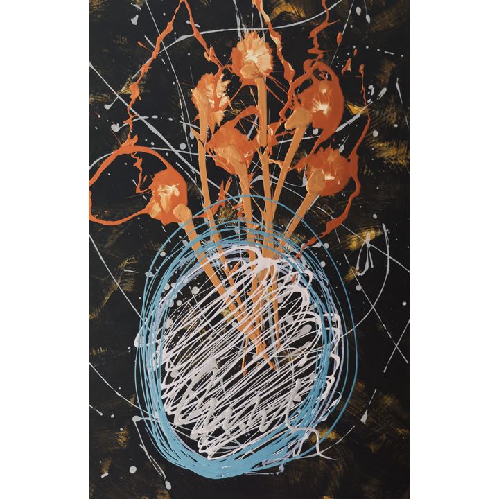 Dale Chihuly ''Orange Burst Ikebana'' Acrylic