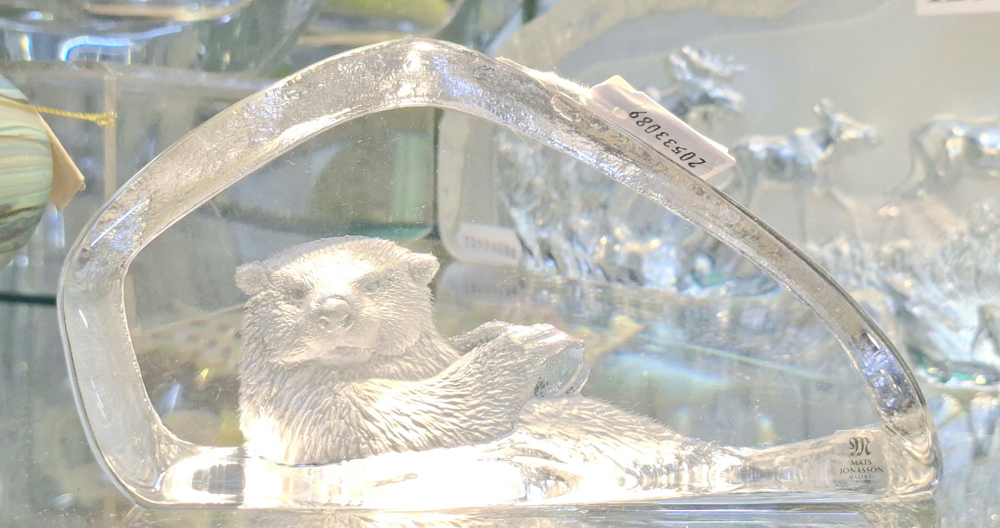 Swedish Crystal Otter Ornament