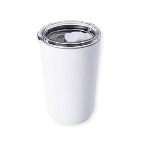 Stainless Steel Double Wall Insulated Tumble Travel Mug 460ml White | LID DAMAGED