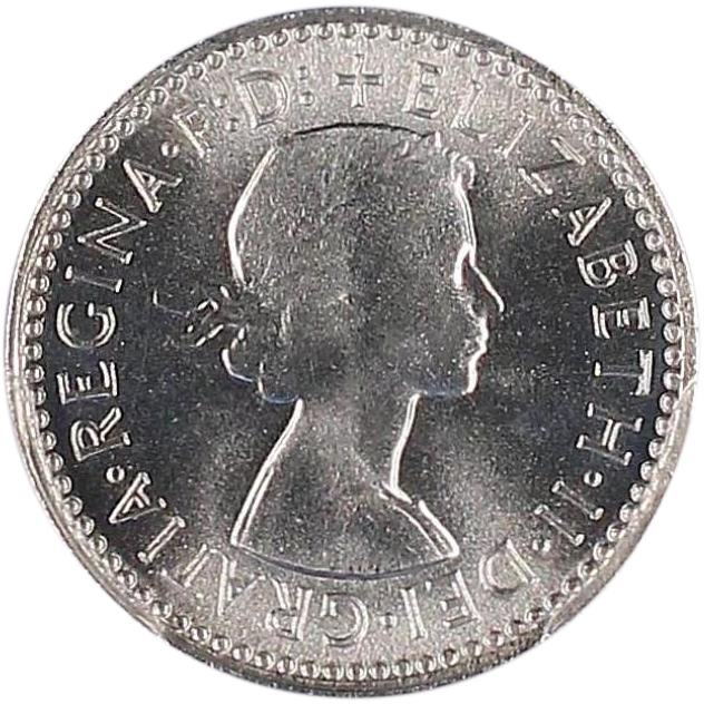 Elizabeth II, Threepence, 1963, PR 69