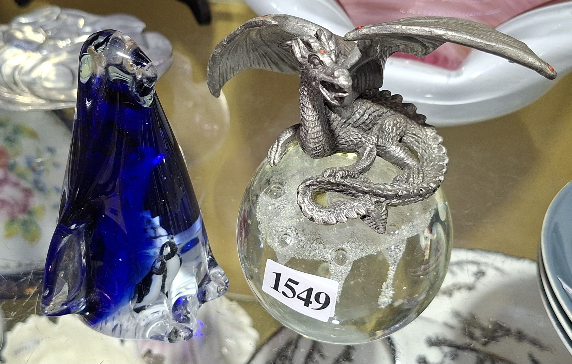 Two Glass Paperweights