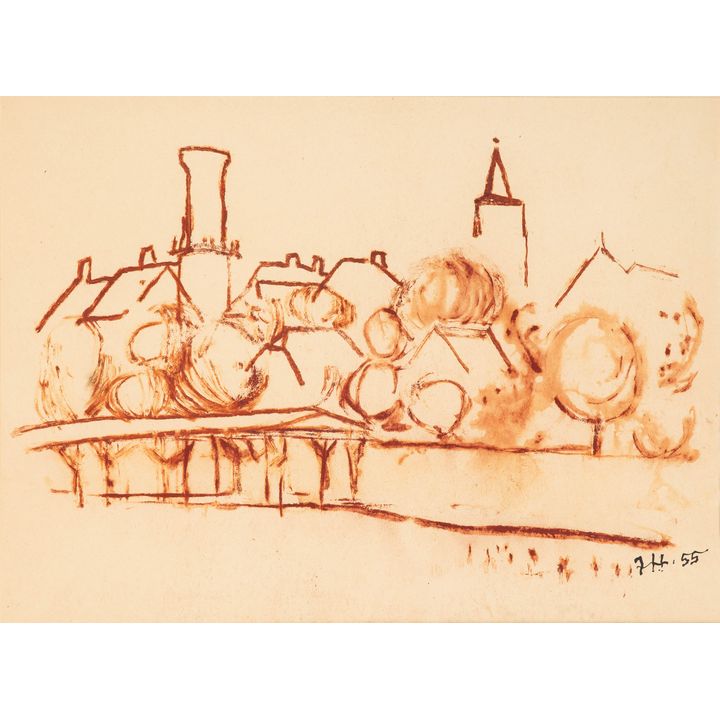 Józef Hałas | Pejzaż, 1955 r.